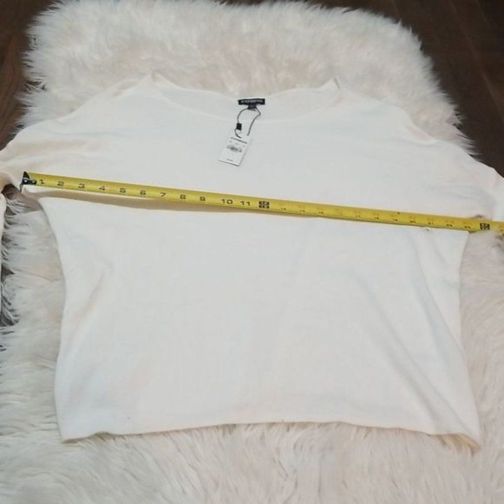 Express Women's Cream Scoop Neck Sweater - Picture 3 of 11